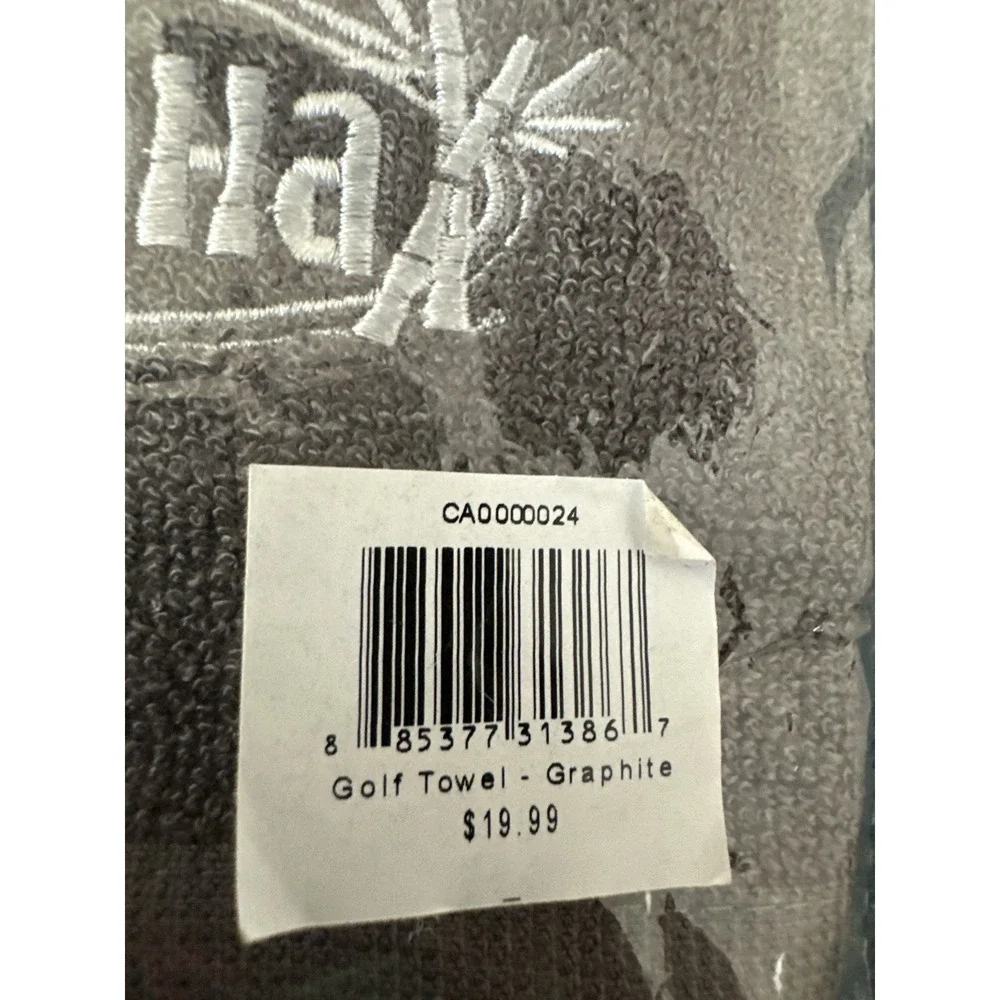 Cariloha Bamboo Golf Towel Graphite Gray NIP Soft Absorbent‎ CA0000024